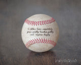 personalized baseball gifts for dad - baseball with children's names