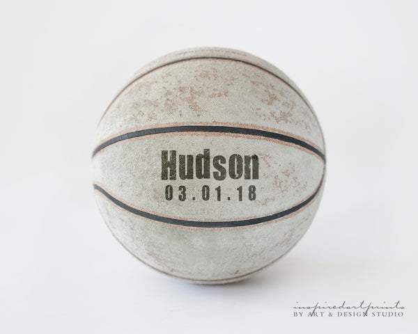 personalized basketball name art print