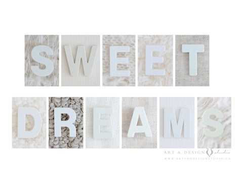 Sweet Dreams - Modern Nursery Wall Print personalized art print wall d_cor inspiredartprints inspired art prints custom photo gifts